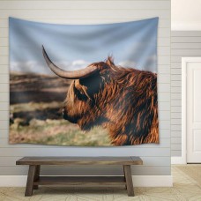 wall26 - Animal Cattle Horn - Fabric Wall Tapestry Home Decor - 51x60 inches   123310042295